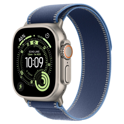 Apple Watch Ultra 3 (2025) 49mm Titanium Case / Blue - Bright Blue Trail Loop