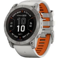 Garmin Fenix 7X Pro Sapphire Solar Titanium with Fog Gray / Ember Orange Band (010-02778-15)